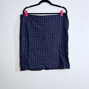 Elle Women’s Pull-On Pencil Skirt XL | Navy Blue Stretch Midi Workwear Staple